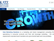 Tablet Screenshot of katzmarketingsolutions.com